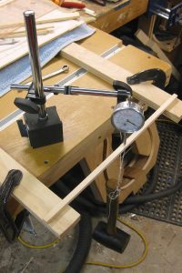 Deflection test setup