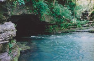 The upper spring at Greer Springs in Oregon County, Missouri.