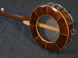 Rear view of banjo pot with partial internal resonator