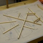 Cutting braced for the tenor's soundboard.