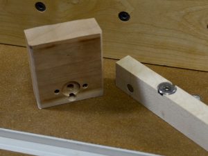 The interior-facing side of the neck block.