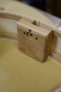 The neck block installed.