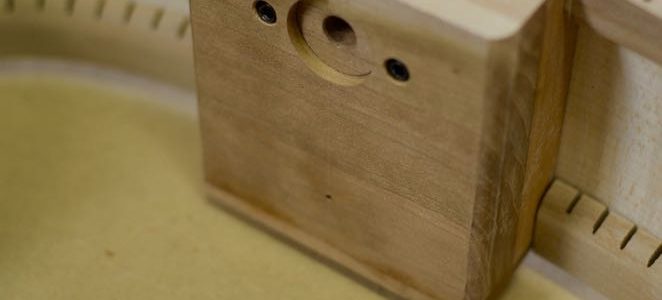 The neck block installed.
