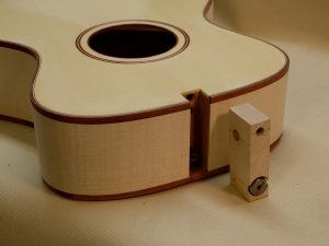 The neck mortise and the floating tenon for the adjustable neck joint.