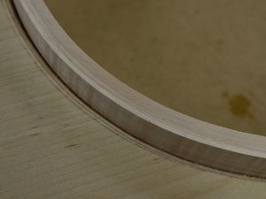 Guitar sides with linings applied.