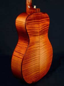 Number 19 is an Adirondack spruce and sugar maple tenor with a dyed sunburst finish.