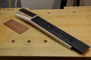Laying out the parts for the head plate.