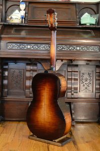 The back of a maple guitar.