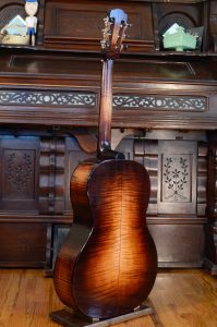The back of a maple guitar.