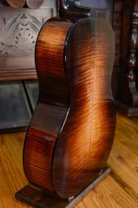 The back of a maple guitar body.
